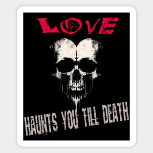 Hauntingly Sweet: A Creepy Grunge Skull Heart Magnet